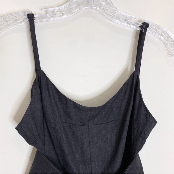 Reformation Pace Corset Wide-Leg Jumpsuit (Sz 2) Hemmed Petite Inseam Black - Picture 6 of 14